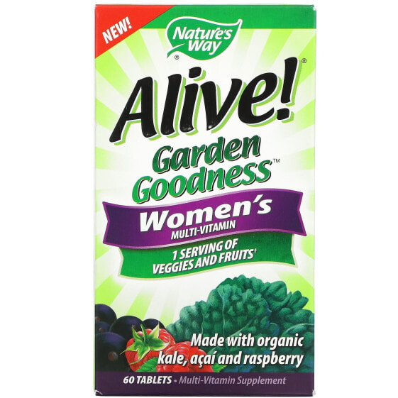Витамины для женского здоровья NATURE'S WAY Alive! Garden Goodness, 60 таблеток