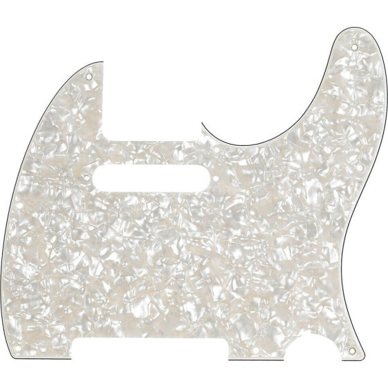 Fender Modern Style Pickguard Tele Aged White Moto 4-Ply 8-Hole