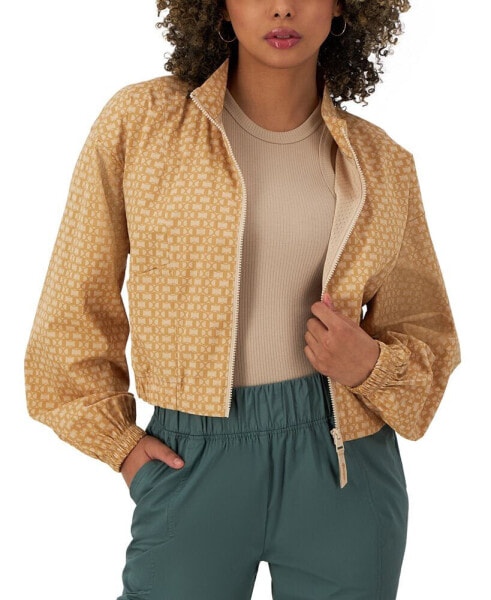 Women's Full-Zip Printed Woven Jacket