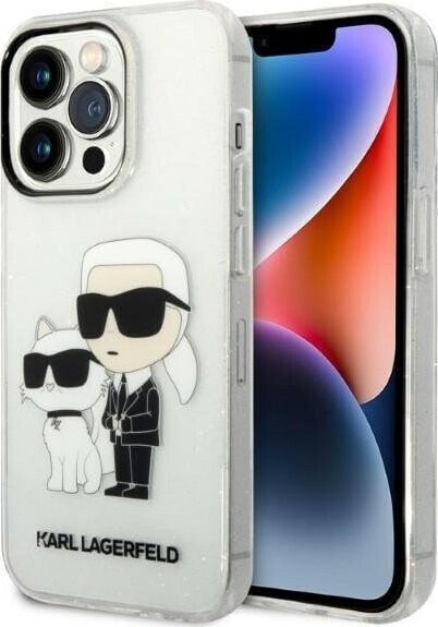 Karl Lagerfeld Etui Karl Lagerfeld KLHCP14LHNKCTGT Apple iPhone 14 Pro transparent hardcase IML GLIT NFT Karl&Choupette