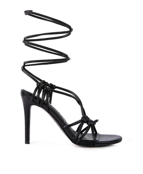 Trixy Knot Lace Up High Heel Sandal