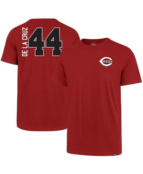 Men's Elly De La Cruz Red Cincinnati Reds Name and Number T-shirt