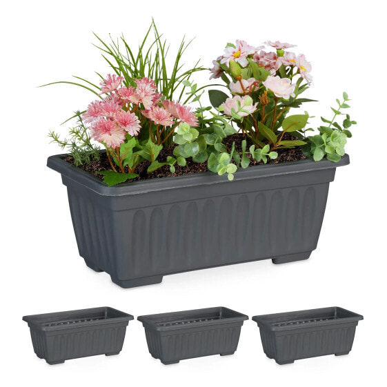 Аксессуары для цветов Relaxdays Blumenkasten 4er Set schmal