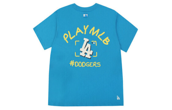 MLB 涂鸦印花圆领短袖T恤 男女同款 蓝色 / Футболка MLB T T-Shirt