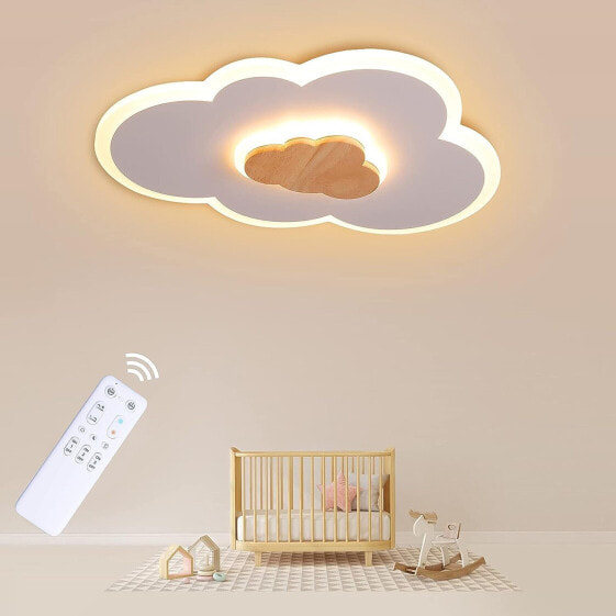 Светильник потолочный облака FANLG LED, Дерево, Dimmable, 3000 К - 6000 К, 40 см 20 Вт, Современные светодиодные потолочные светильники для детской комнаты, детской, спальни, гостиной [Класс энергии A+]