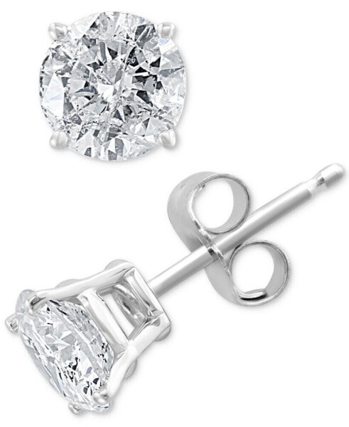 EFFY® Diamond Stud Earrings (1-1/5 ct. t.w.) in 14k White Gold