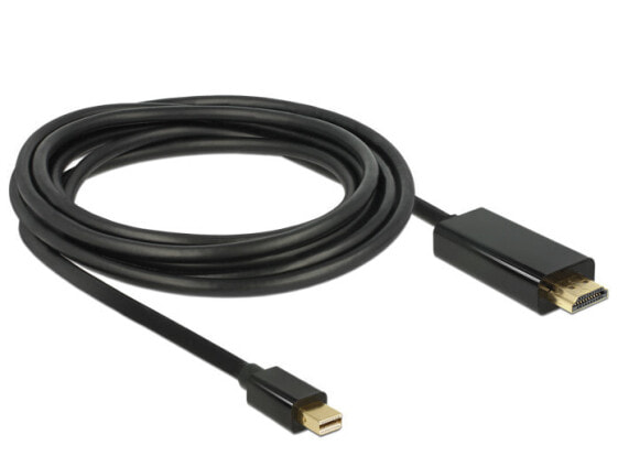 Delock 83700 - 3 m - HDMI - Mini DisplayPort - Male - Male - Gold
