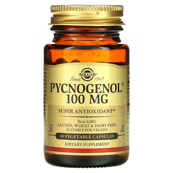 Антиоксидант Solgar Pycnogenol, 100 мг, 30 капсул