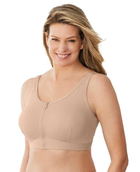 Plus Size Wireless Zip Front Bra