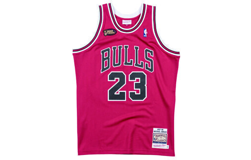 Mitchell & Ness Authentic NBA 复古运动球衣 AU球员版 97-98赛季 芝加哥公牛队 迈克尔乔丹 23号 总决赛 情侣款 红色 / Жилетка баскетбольная Mitchell & BA688C-CBU-R-MBX