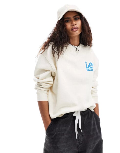 Lee Jeans logo sweatshirt in ecru