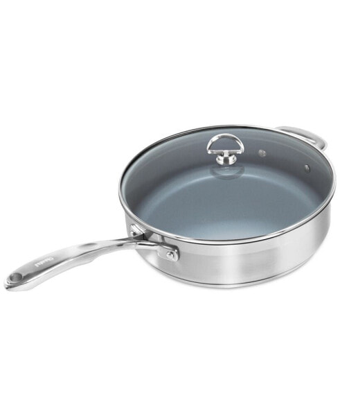 Induction 21 Steel 5-Qt. Sauté Skillet with Ceramic Coating & Glass Lid