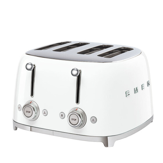 SMEG toaster TSF03WHEU (White) - 4 slice(s) - White - Steel - Buttons - Level - Rotary - 50's Style - China