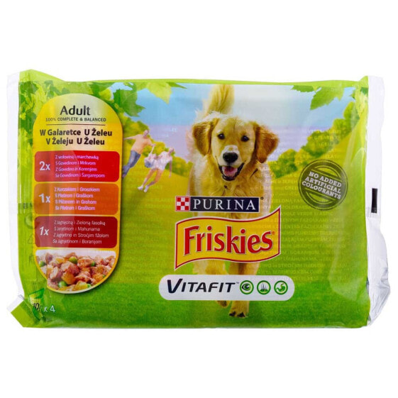 PURINA NESTLE Friskies Adult Mix In Jelly 100g Wet Dog Food 4 Units