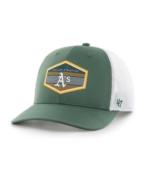 Men's Green, White Oakland Athletics Burgess Trucker Snapback Hat