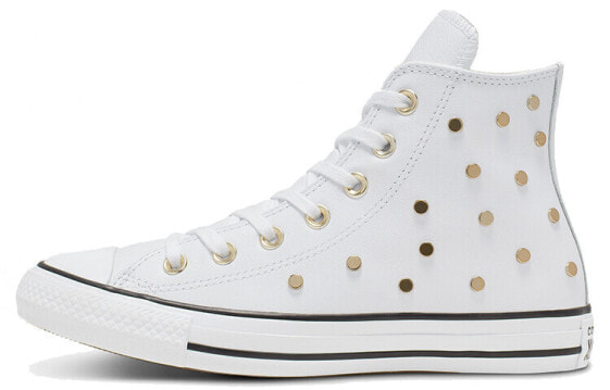 Кеды Converse Chuck Taylor All Star Studs High Top 565848C Белые с Металлическими заклепками