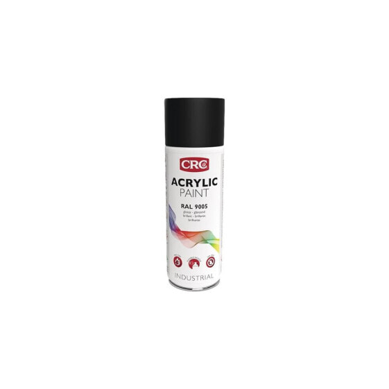 Crc Farbschutzlackspray ACRYLIC PAINT tiefschwarz glänzend RAL 9005 400 ml , VE: 6