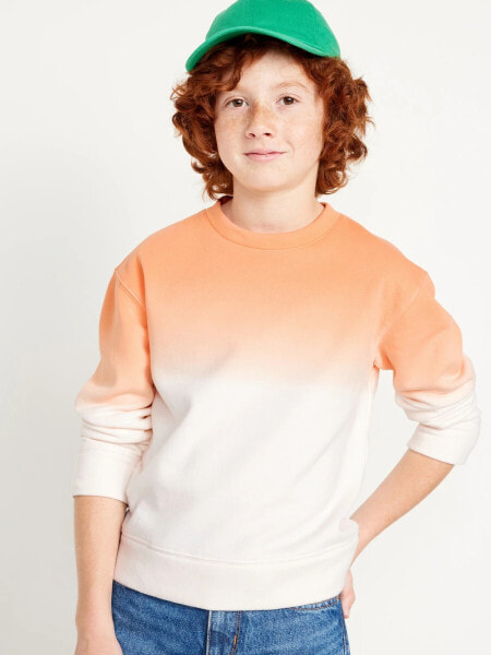 Dip-Dye Crew-Neck Sweatshirt for Boys