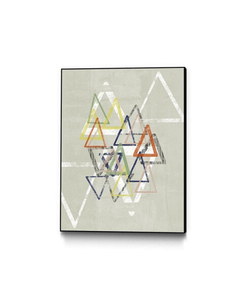20" x 16" Stamped Triangles II Art Block Framed Canvas