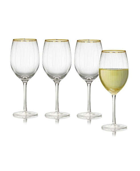 Стаканы для вина Qualia Glass Rocher, универсальные, набор из 4 шт., 21 унция
