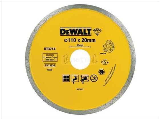 Диск алмазный DeWalt Diam.110mmx20mm DT3714