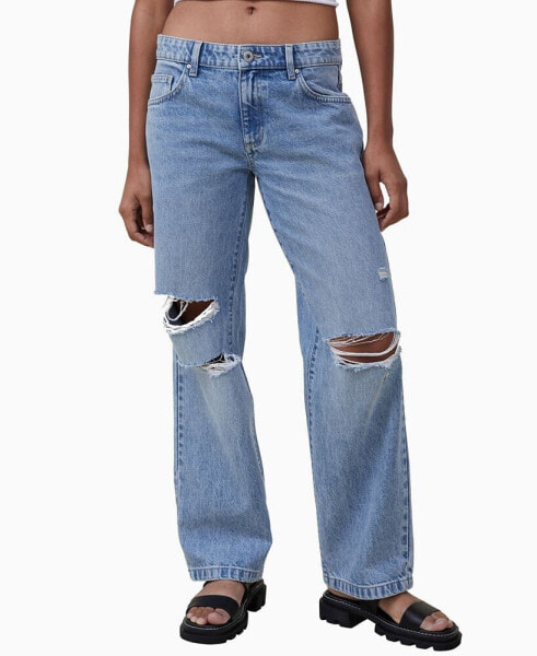 Women's Low Rise Straight Jeans