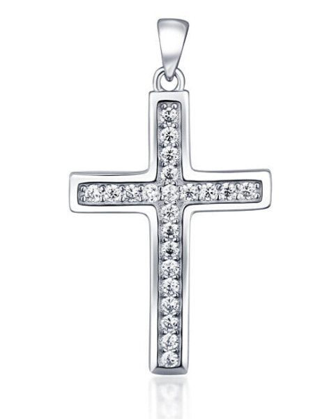 Sparkling silver cross pendant SVLP0955XH2BI00