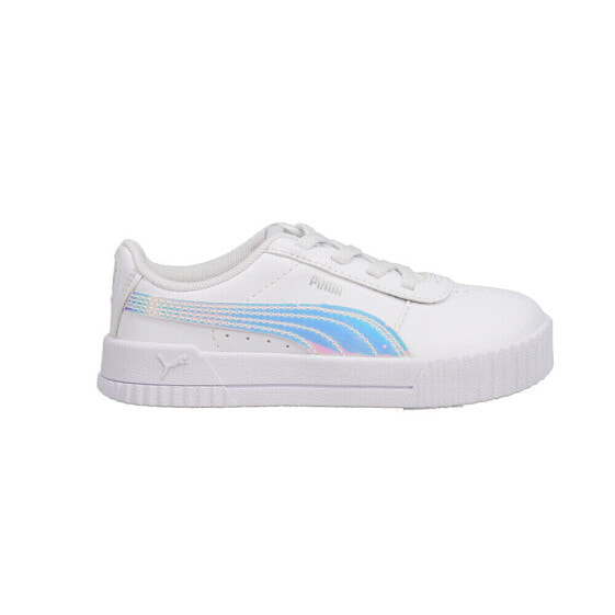 Puma Carina Holo Ac Infant Girls White Sneakers Casual Shoes 383743-01