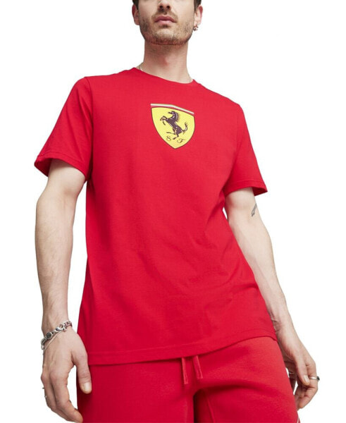 Men's Ferrari Race Big Shield Short Sleeve Graphic T-Shirt