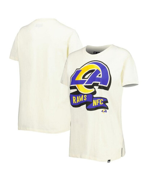 Women's Cream Los Angeles Rams Chrome Sideline T-shirt