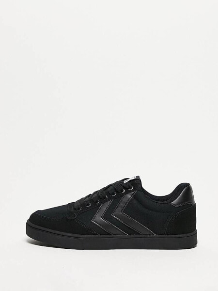 Hummel Unisex Slimmer Stadil Tonal low trainers in black - BLACK