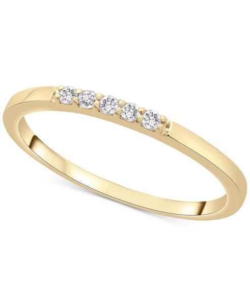 Diamond Five-Stone Stack Ring (1/20 ct. t.w.) in 14k Yellow or White Gold, Created for Macy's