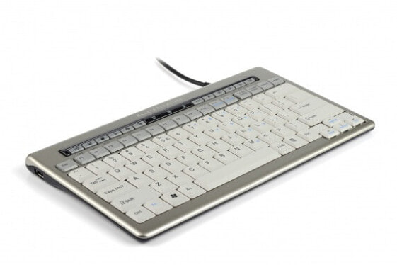 Bakker S-board 840 Compact Keyboard no hub (US) - Mini - Wired - USB - QWERTY - Grey