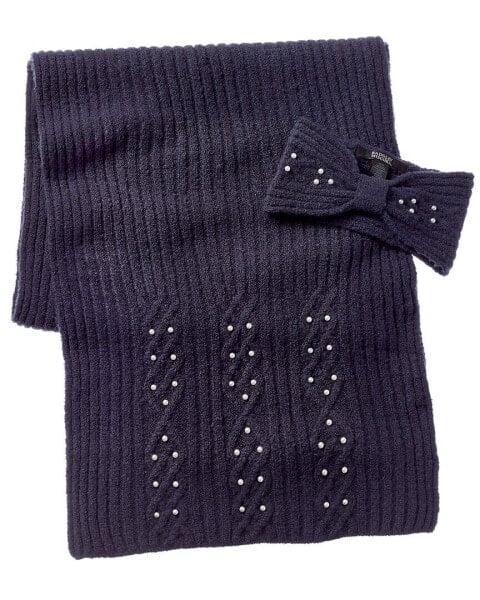 Шарф Badgley Mischka Cable-Knit Headband & Scarf Set Women's