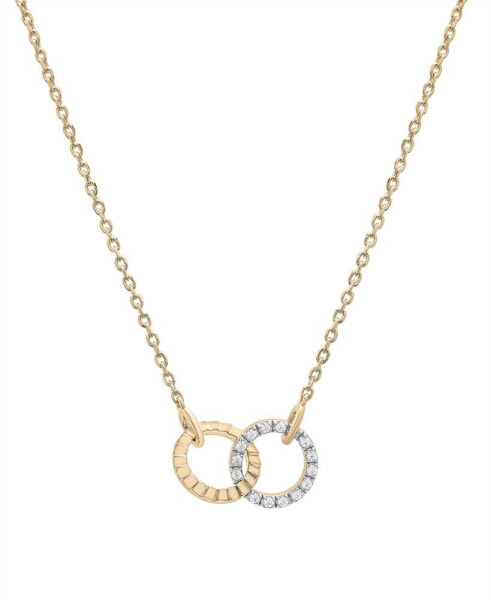 Diamond Connected Circles 18" Pendant Necklace (1/10 ct. t.w.) in Gold Vermeil, Created for Macy's
