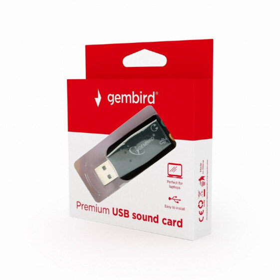 Gembird SC-USB2.0-01 - USB 2.0 - 2 x 3.5mm - Black