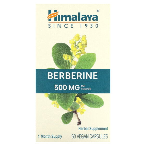 Витамины и БАДы Himalaya Herbals Berberine, 500 мг, 60 капсул - веганское