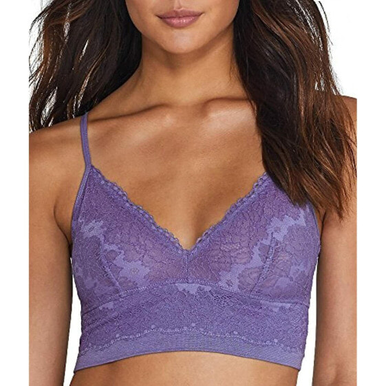 Yummie Women's Romance Lace Cami Bralette Bra, Heron, Small