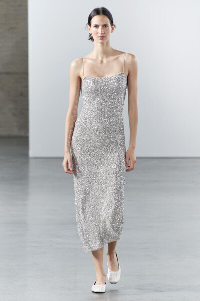Zw collection sequinned slip dress