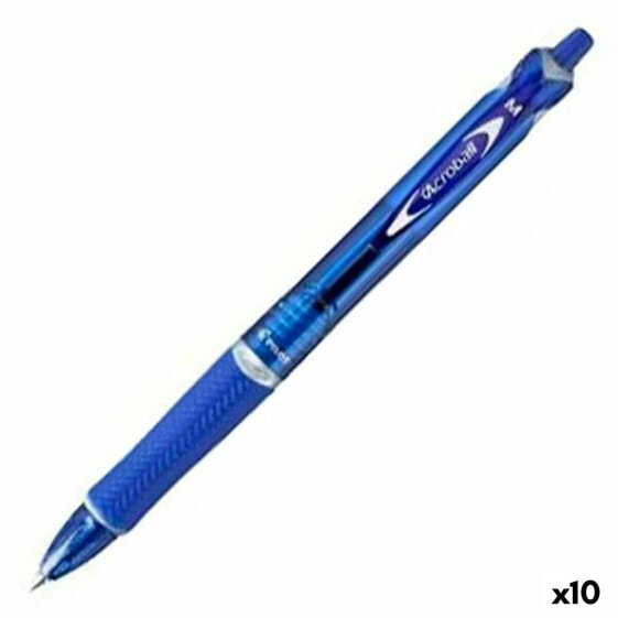 Ручка масляная Pilot Acroball Синий 0,4 мм (10 штук)