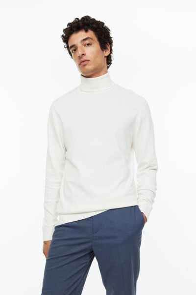 Slim Fit Fine-knit Turtleneck Sweater