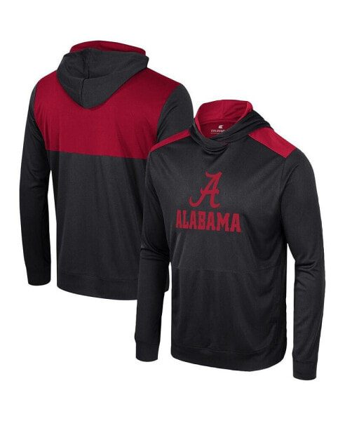 Men's Black Alabama Crimson Tide Warm Up Long Sleeve Hoodie T-shirt