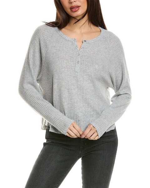 Socialite Brushed Waffle Top Women's Grey S