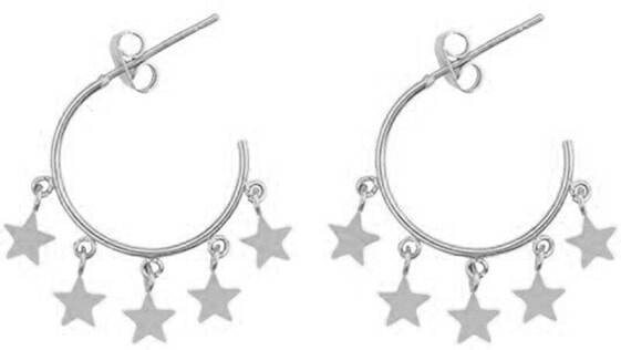 Silver round earrings with pendants SVLE0815XH20000
