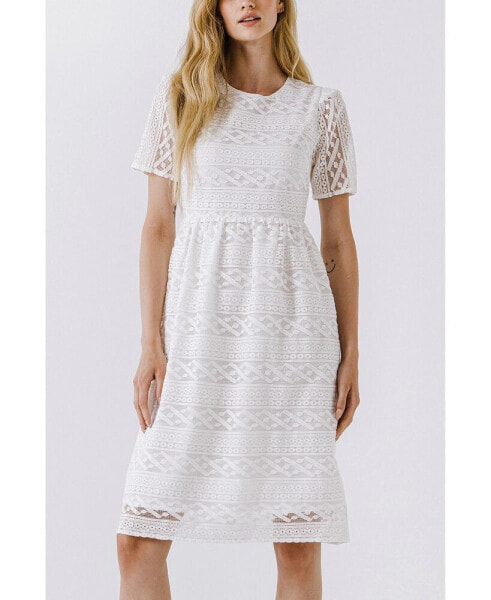 Women's Lace Midi Dress