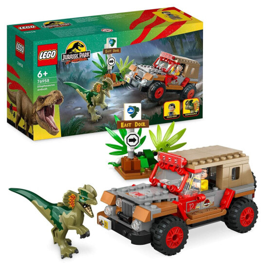 Игровой набор Lego Jurassic Park 30th Anniversary Dilophosaurus Ambush 211 Предметов