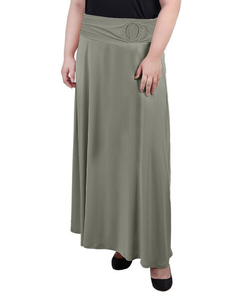 Юбка макси A-Line с поясом NY Collection для женщин плюс размер