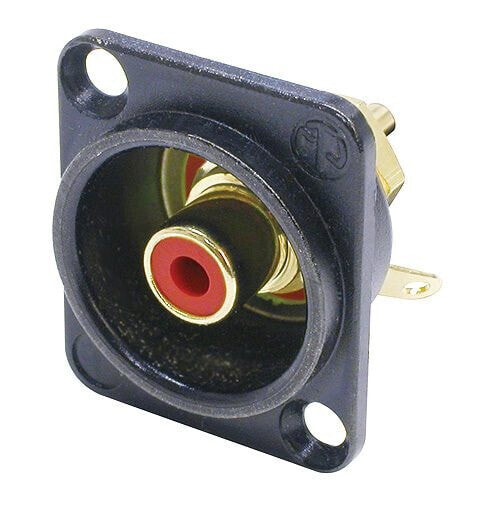 Neutrik NF2D-B-2 - RCA female - Black,Gold,Red - Gold - IP40 - 50 V - 16 A