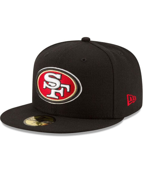 Men's Black San Francisco 49ers Team 59FIFTY Fitted Hat