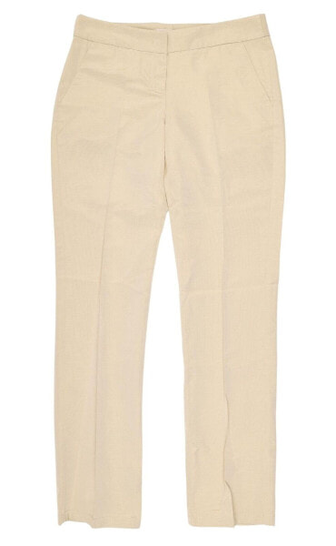 Red Valentino Womens Cotton Blend Solid Beige Dress Pants Size 44
